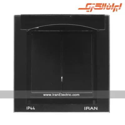 کلید دوپل دربدار IP44 برلیان رنگی ایران الکتریک