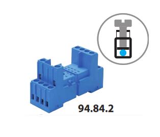 سوکت نصب رله 5534 و ماژول 9980 و جامپر 09406 با نگهدارنده فلزی فیندر