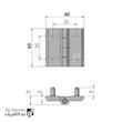 لولا روکار پیچ نصب سربی کروم KL40×40-P کلیندان رو الکتریک