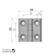 لولا روکار ساده Hinge 099-5×5-CR-S رو الکتریک