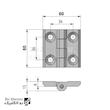 لولا سربی چهار روزنه کروم Hinge 099-60×60-CR-S رو الکتریک
