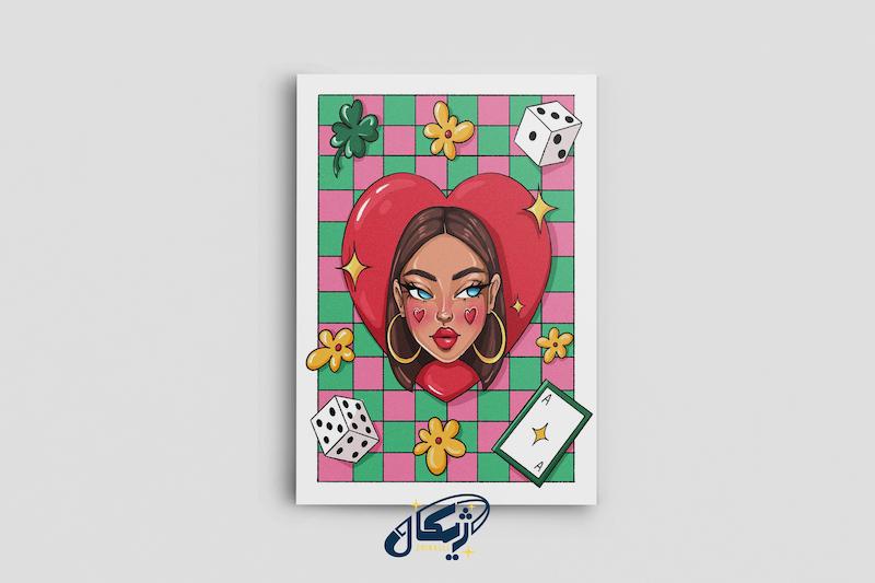  پوستر هنری مینیمال دختر