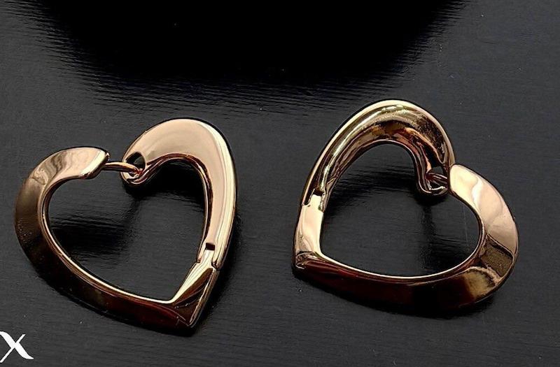 گوشواره قلب آیینه ای