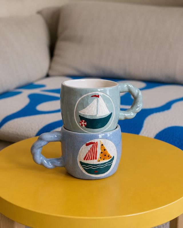 ماگ قایق رنگی