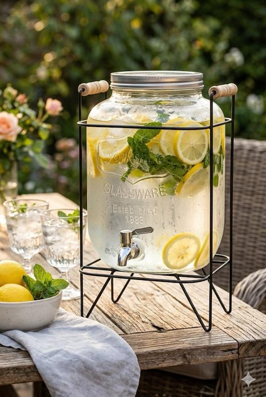کلمن شیشه ای پایه دار