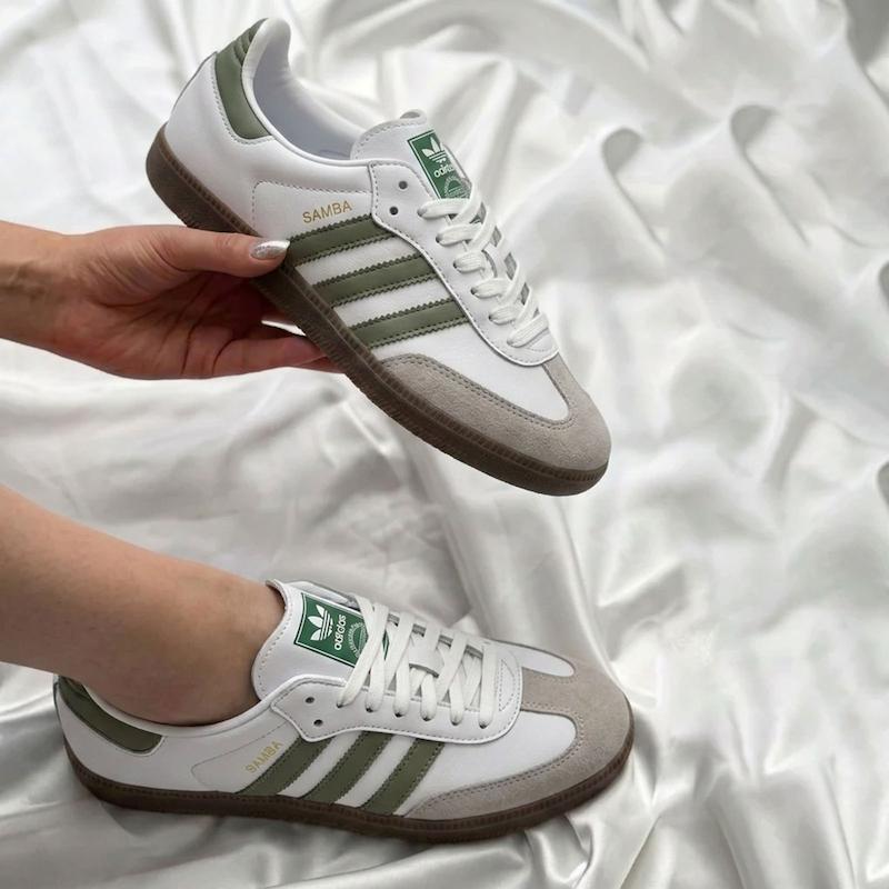 کتونی آدیداس سامبا Adidas Samba OG White Green کد OGWG 
