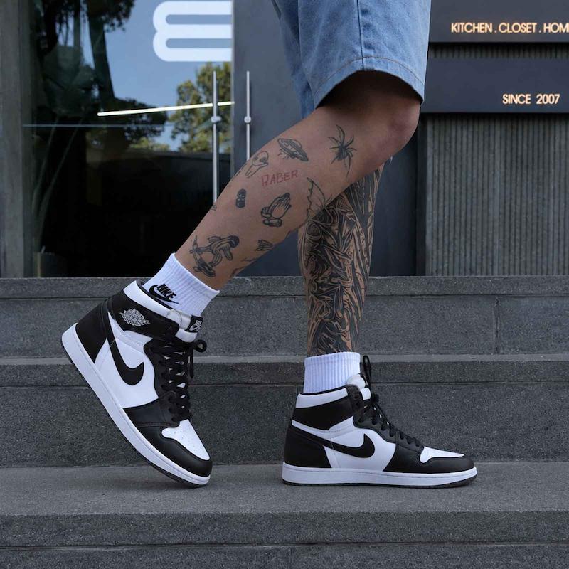 کتونی Air Jordan 1 high quality black کد AJB 