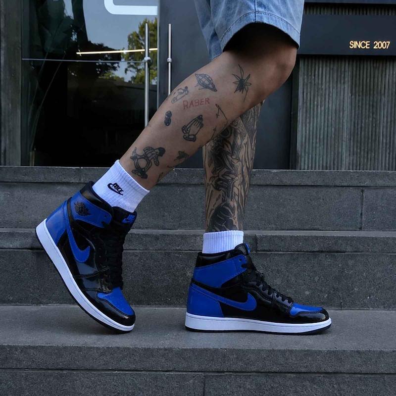 کتونی Air Jordan 1 high quality Black/Blue کد AJBB 