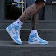 کتونی Air Jordan 1 high quality Blue/White کد AJBW 