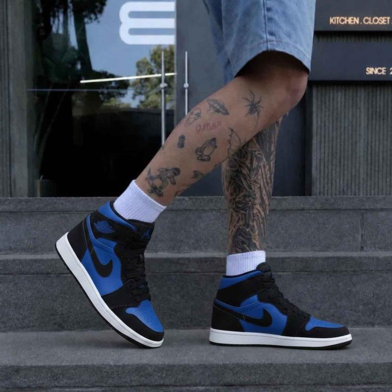 کتونی Air Jordan 1 high quality Blue/Black کد AJBB 