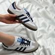 کتونی آدیداس سامبا  Adidas Samba OG White Navy blue کد OGWN