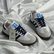 کتونی آدیداس سامبا  Adidas Samba OG White Navy blue کد OGWN