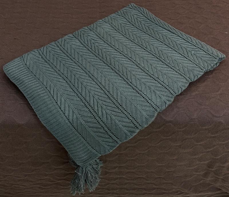 شال مبل و تخت نخی بافت درختی 200×150 | شال دکوری و مصرفی چهار فصل کد_010133
