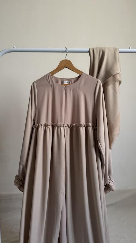 پیراهن حریرنما-کرمی