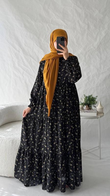 پیراهن چینه گل زرد