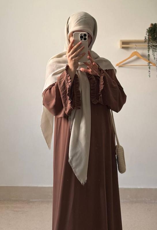 عبا ایرانی نگین قهوه ای