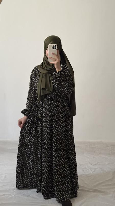 نسیم نگینی مشکی گل زرد