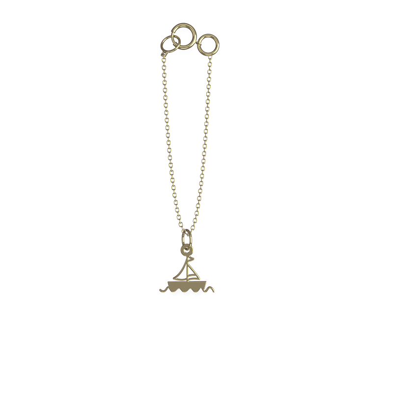 آویز ساعت طلا مدل قایق کد ZCA10425