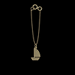 آویز ساعت طلا مدل قایق کد ZCA10427
