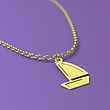 آویز ساعت طلا مدل قایق کد ZCA10427