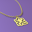 آویز ساعت طلا مدل پازل کد ZCA10455