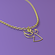 آویز ساعت طلا مدل فرشته کد ZCA10478
