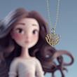 آویز ساعت طلا مدل گیاه کد ZCA10538