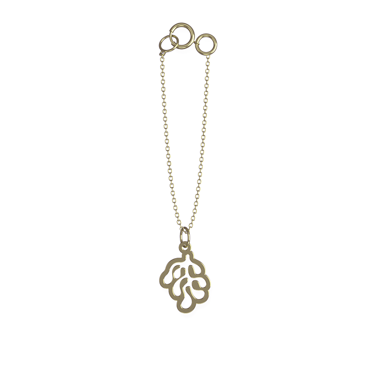 آویز ساعت طلا مدل گیاه کد ZCA10543