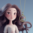 آویز ساعت طلا مدل گیاه کد ZCA10548