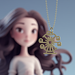 آویز ساعت طلا مدل چرخ و فلک کد ZCA10611