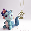 آویز ساعت طلا مدل چرخ و فلک کد ZCA10611