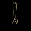 آویز ساعت طلا مدل کوه و خورشید کد ZCA10626