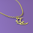 آویز ساعت طلا مدل ماه و ستاره کد ZCA10647