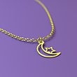 آویز ساعت طلا مدل ماه و ستاره کد ZCA10652