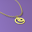 آویز ساعت طلا مدل ماه و ستاره کد ZCA10653