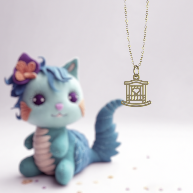 آویز ساعت طلا مدل گهواره کد ZCA10663