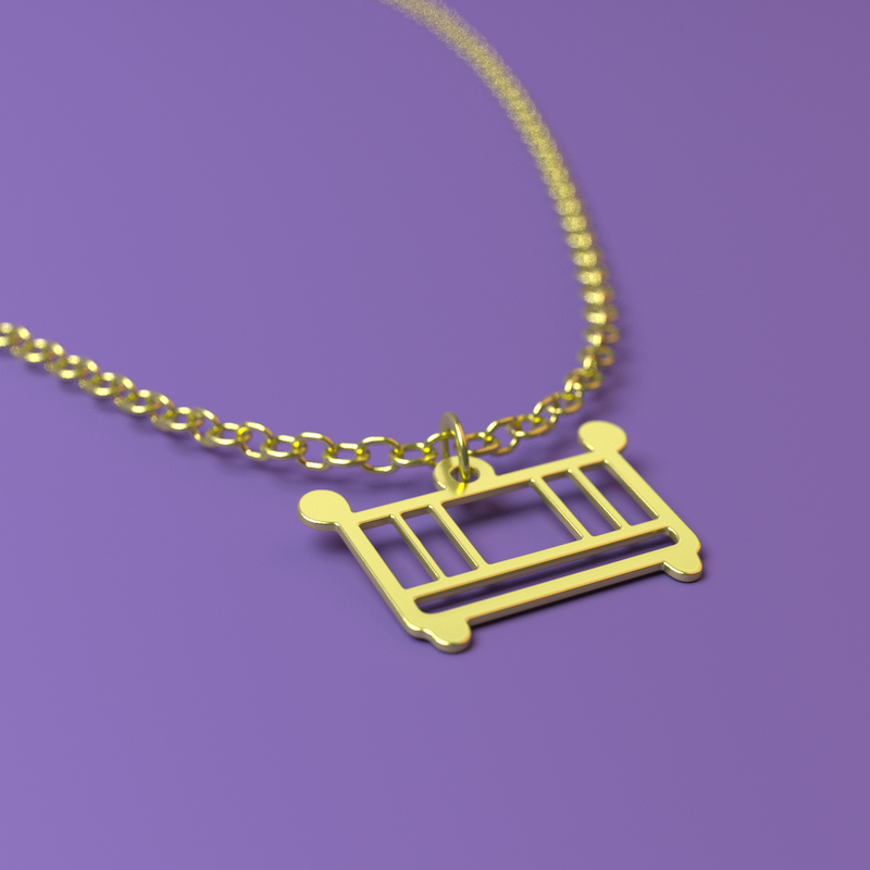 آویز ساعت طلا مدل گهواره کد ZCA10667