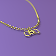 آویز ساعت طلا مدل پاپیون کد ZCA10714