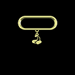 آویز ساعت هوشمند طلا مدل ماه و ابر کد ZSA10091