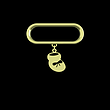 آویز ساعت هوشمند طلا مدل کفش بچگانه کد ZSA10194