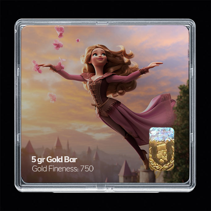 شمش طلا 18 عیار مدل باربی کد SG10895