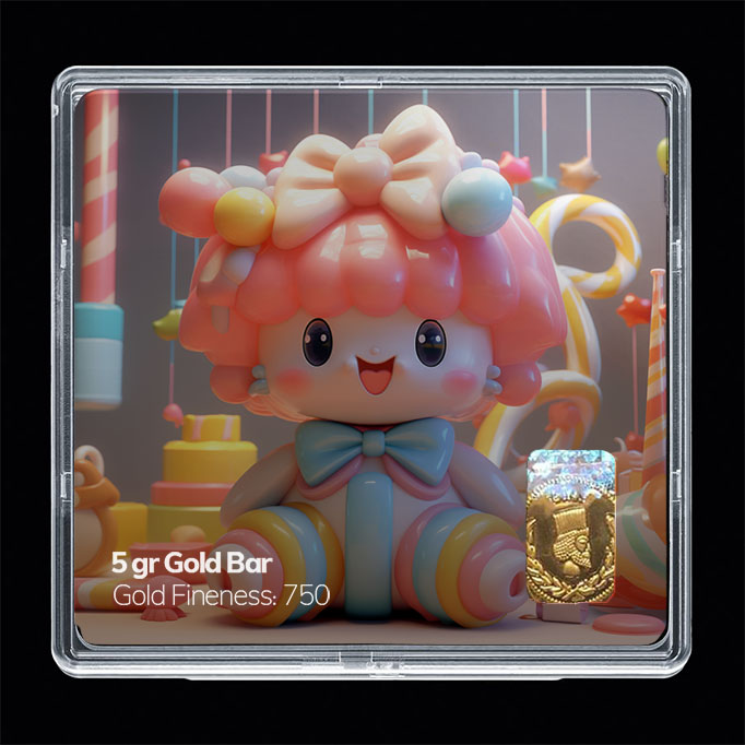 شمش طلا 18 عیار مدل عروسک کد SG10907