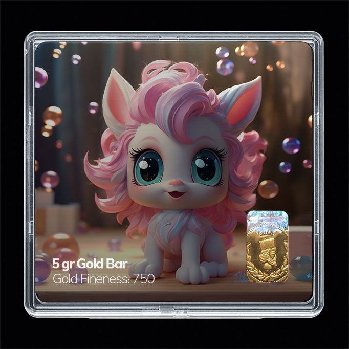 شمش طلا 18 عیار مدل فانتزی کد SG10925