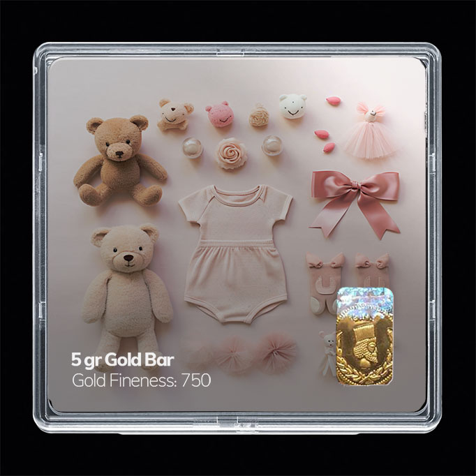 شمش طلا 18 عیار مدل عروسک کد SG10939