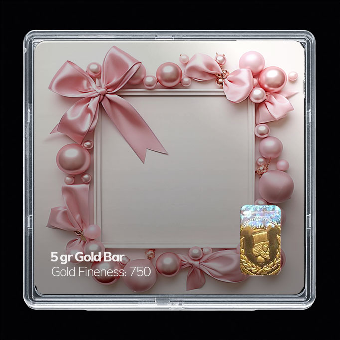 شمش طلا 18 عیار مدل فانتزی کد SG10944