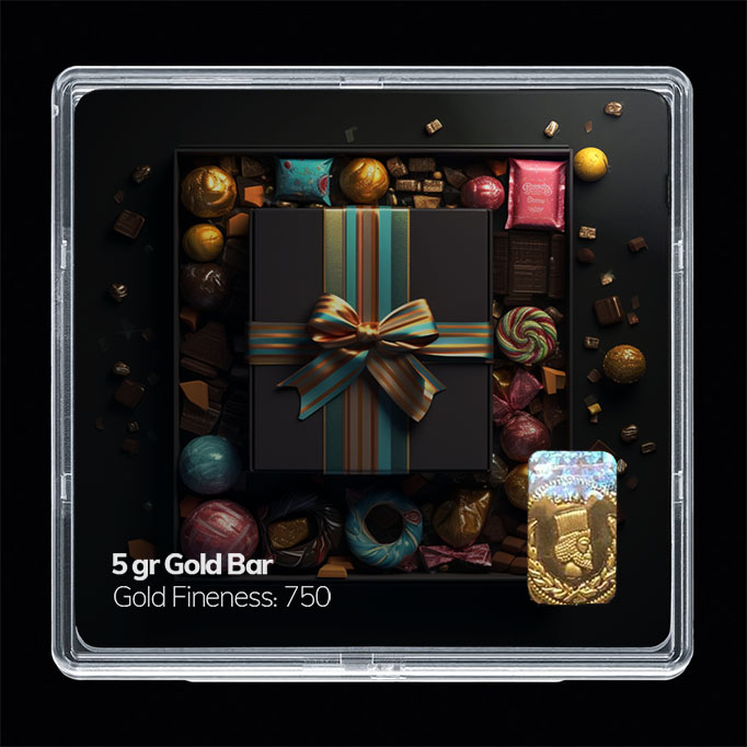 شمش طلا 18 عیار مدل فانتزی کد SG10946