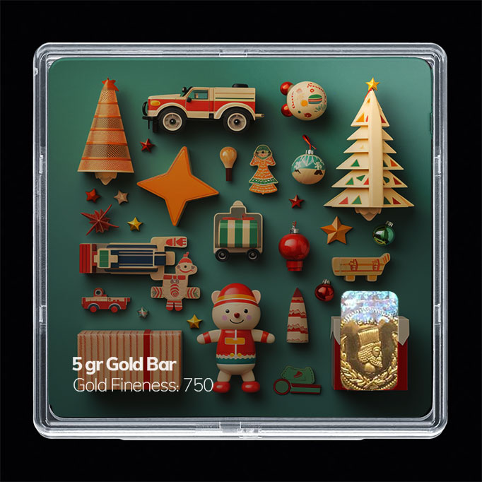 شمش طلا 18 عیار مدل فانتزی کد SG10957