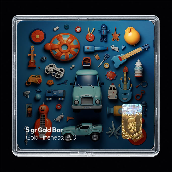 شمش طلا 18 عیار مدل فانتزی کد SG10962