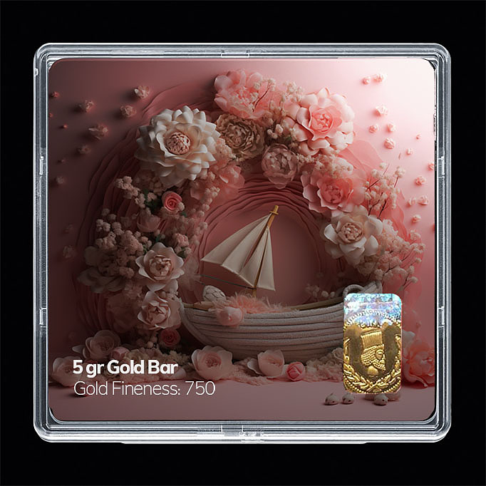 شمش طلا 18 عیار مدل نوزاد کد SG10971