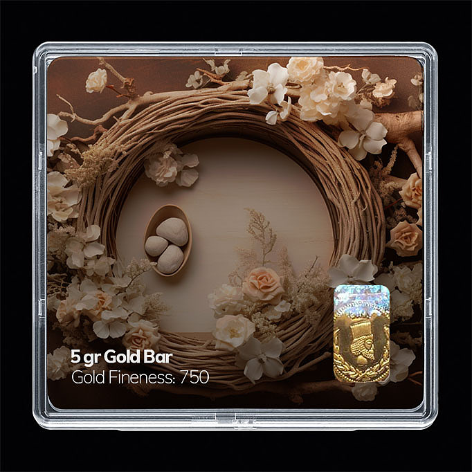 شمش طلا 18 عیار مدل نوزاد کد SG10977